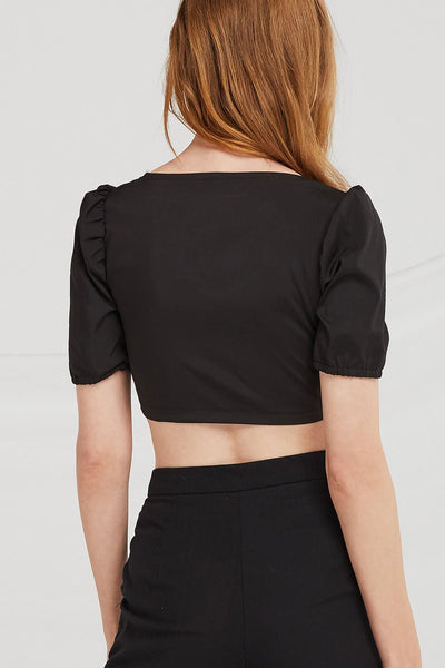 Malia Hook-and-Eye Crop Top