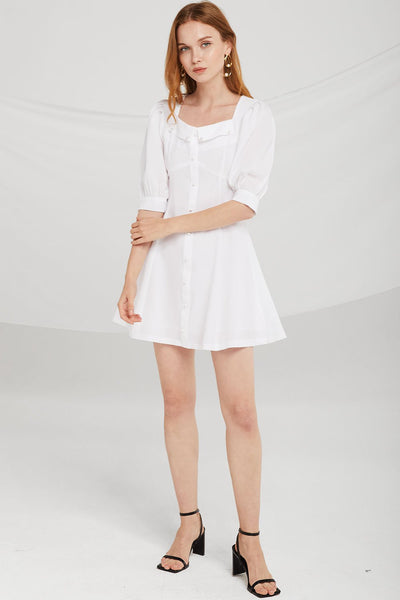 Kenzie Pearl Button Front Dress