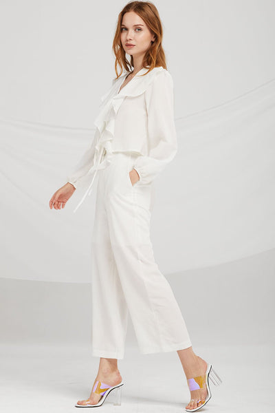 Marley Ruffle Blouse Pants Suits