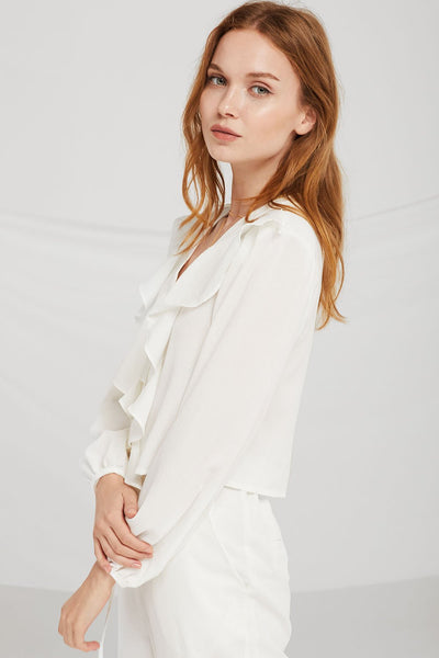 Marley Ruffle Blouse Pants Suits