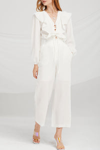 Marley Ruffle Blouse Pants Suits