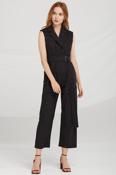 Mariah Notched Collar Jumpsuit