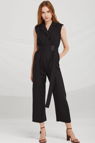 Mariah Notched Collar Jumpsuit