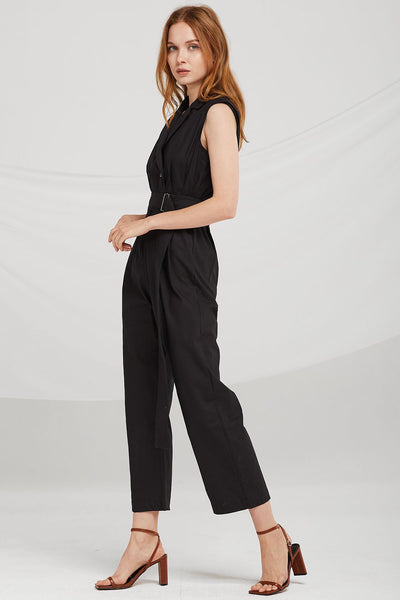 Mariah Notched Collar Jumpsuit