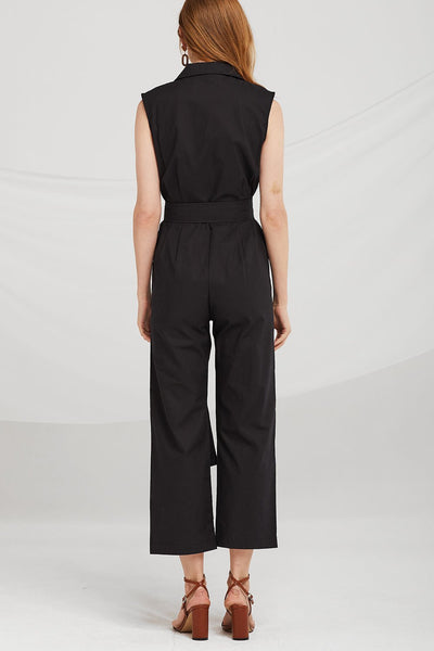 Mariah Notched Collar Jumpsuit