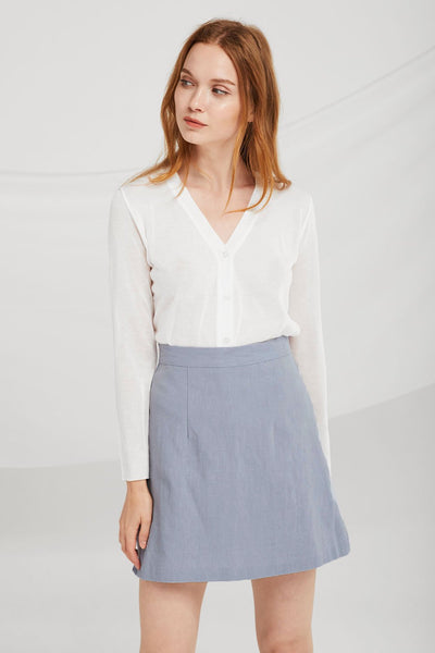 Delaney Linen A-Line Skirt