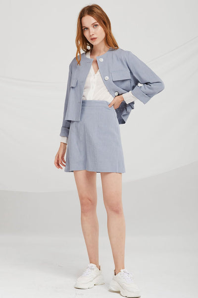 Delaney Linen A-Line Skirt