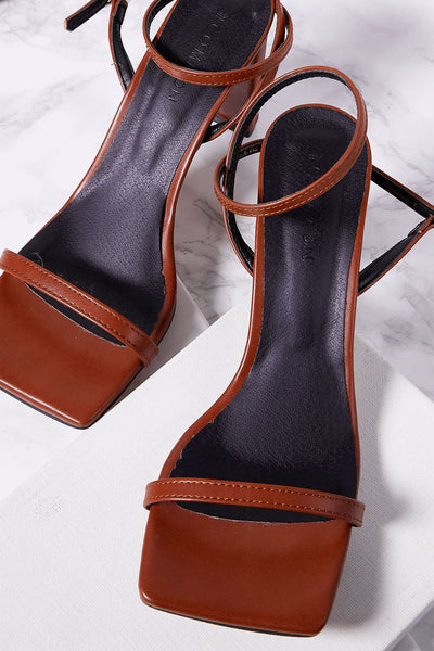 Squared Toe Heeled Sandals