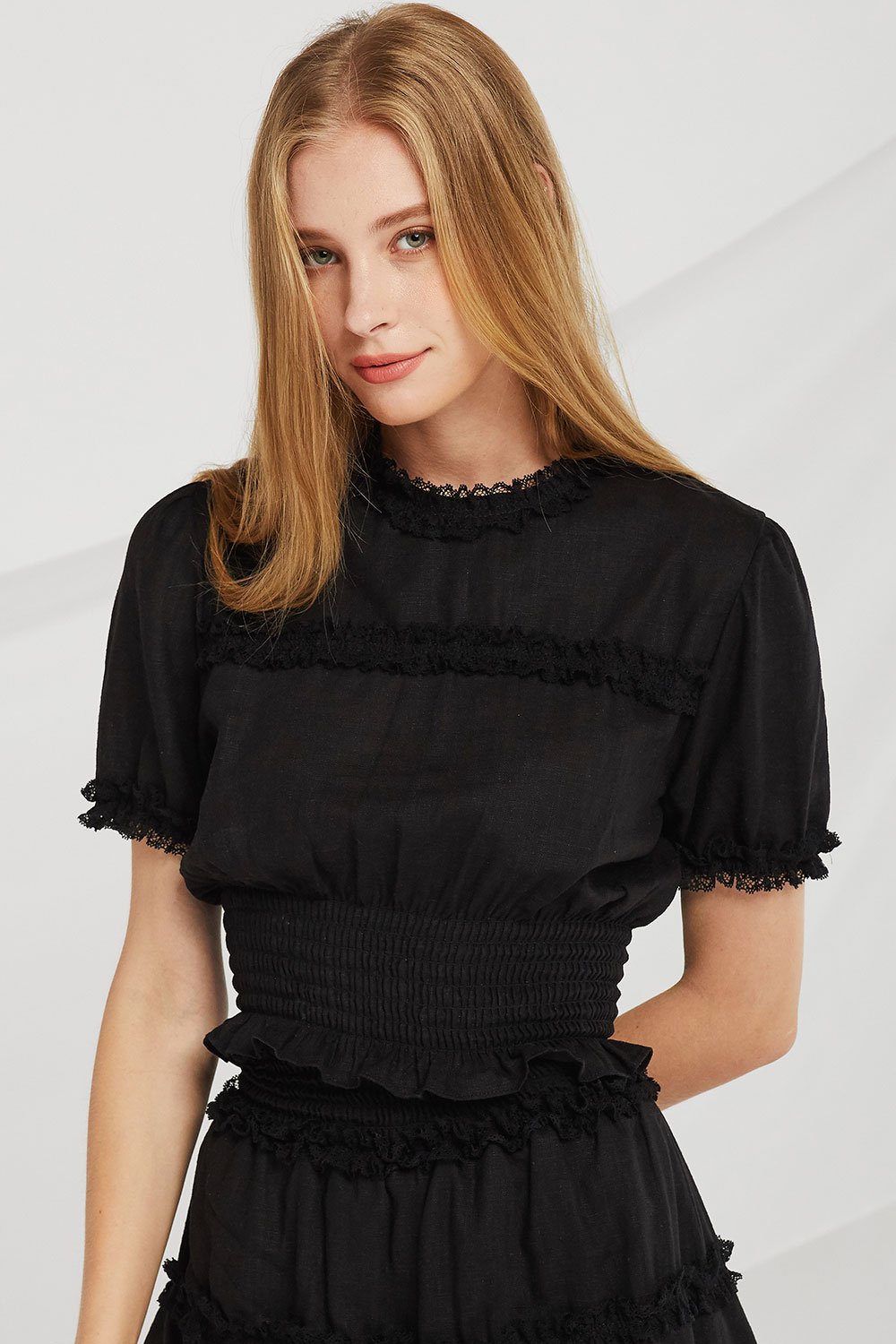 Amelia Lace Trim Top