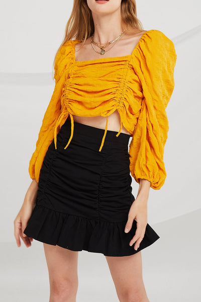 Ruth Ruched Drawstring Top