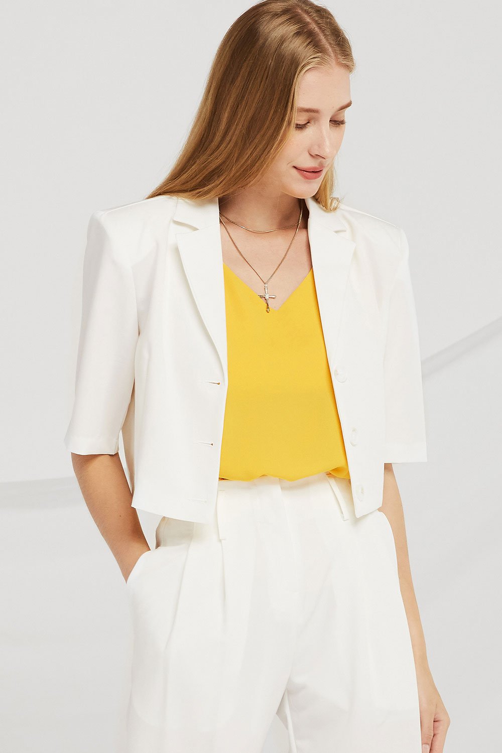 Dani Notch Lapel Crop Jacket