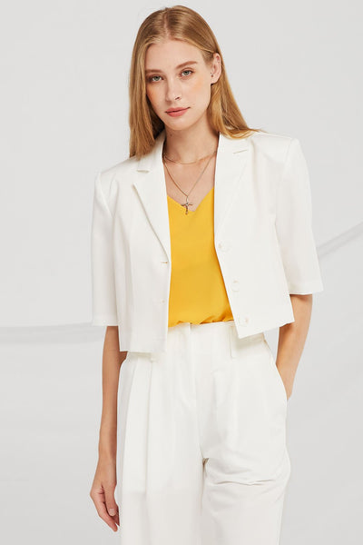 Dani Notch Lapel Crop Jacket