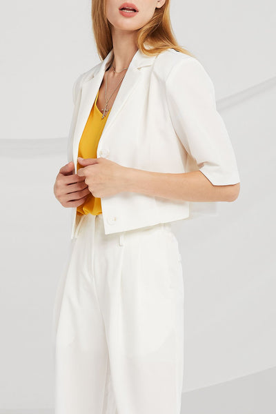 Dani Notch Lapel Crop Jacket