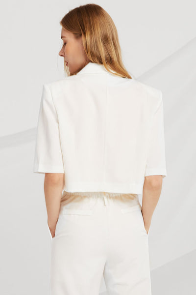 Dani Notch Lapel Crop Jacket