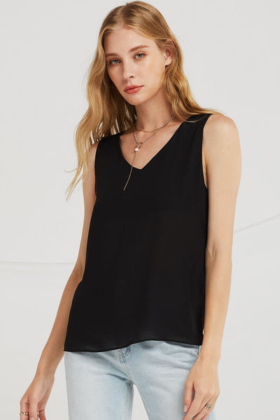 Sarah V-Neck Sleeveless Blouse