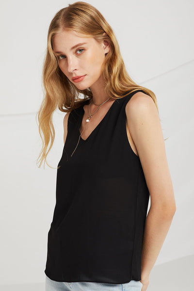 Sarah V-Neck Sleeveless Blouse