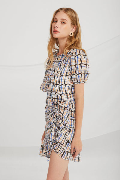 Harper Plaid Ruffle Dress