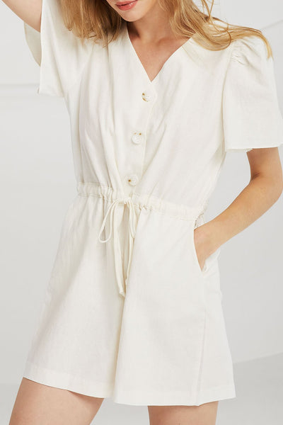 Abigail Smock Waist Romper