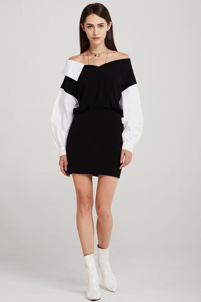 Linnett Asymmetric Collar Dress