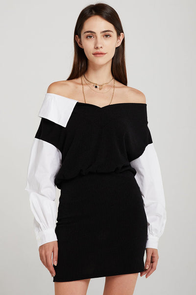 Linnett Asymmetric Collar Dress