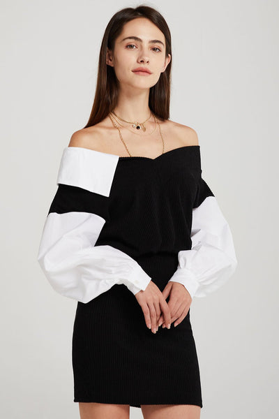 Linnett Asymmetric Collar Dress