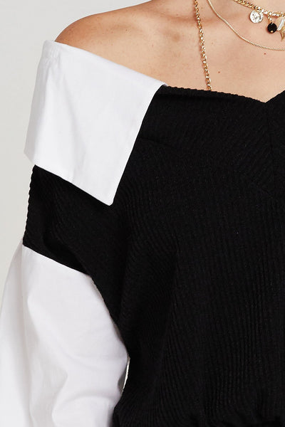 Linnett Asymmetric Collar Dress