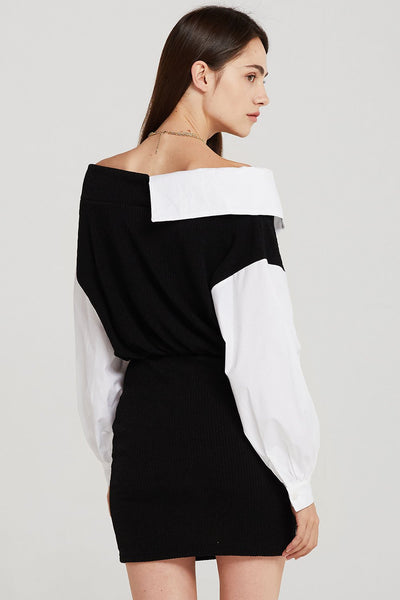 Linnett Asymmetric Collar Dress