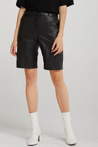 Rachel Pleather Biker Shorts