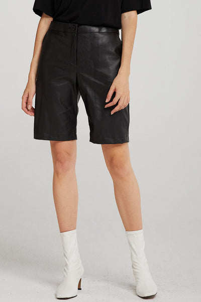 Rachel Pleather Biker Shorts