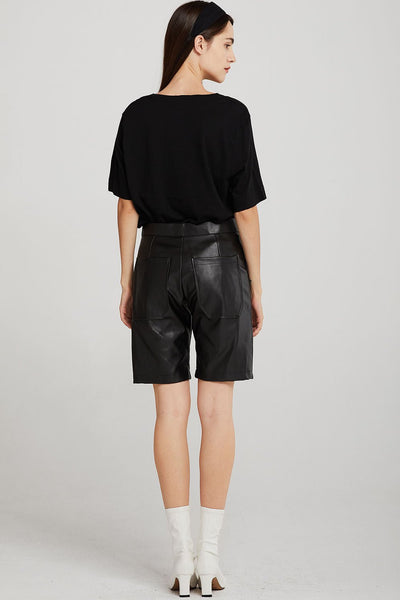 Rachel Pleather Biker Shorts