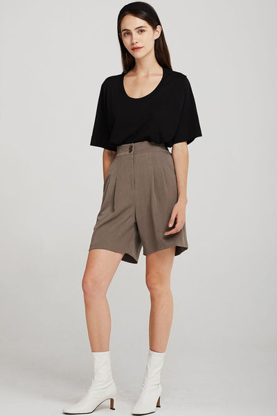 storets.com Mackenzie Bermuda Shorts w/Pintuck Detail