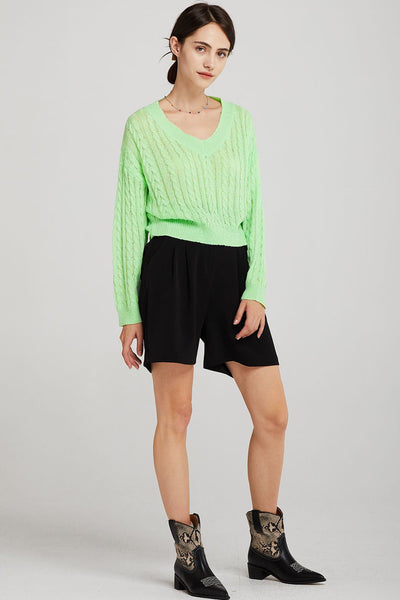 Ariel Cable-Knit Cropped Jumper