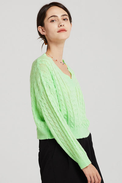 Ariel Cable-Knit Cropped Jumper