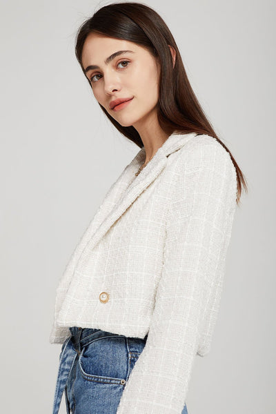 storets.com Hadley Boucle Crop Top And Jacket Set