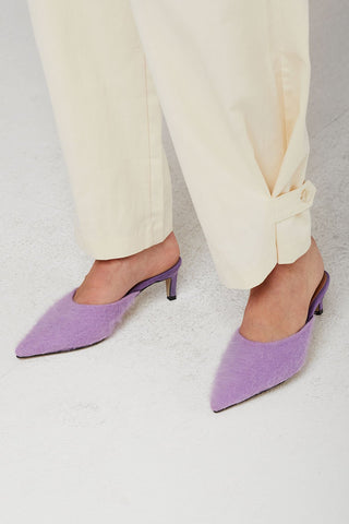 Fluffy Heeled Mules