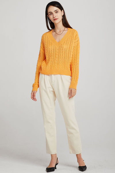 Ariel Cable-Knit Cropped Jumper