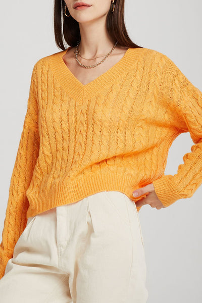 Ariel Cable-Knit Cropped Jumper