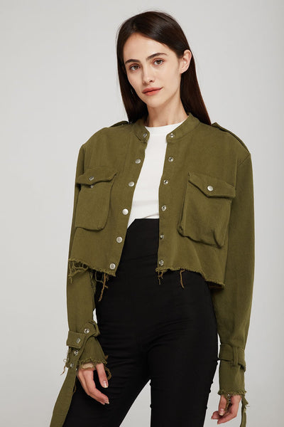 Valentina Cropped Cargo Jacket