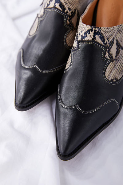 Western Heeled Mules