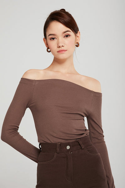 Jade Off-the-Shoulder Knit Top