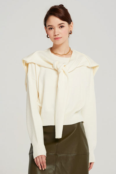 storets.com Daniela Knit Jumper w/Shawl Collar