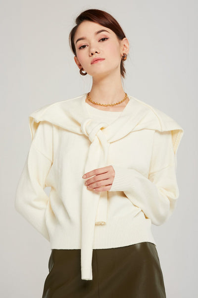 storets.com Daniela Knit Jumper w/Shawl Collar