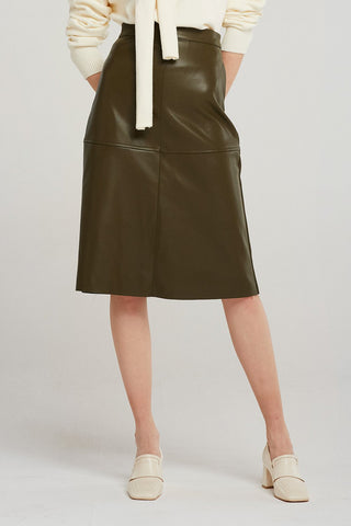 Freya Pleather Midi Skirt