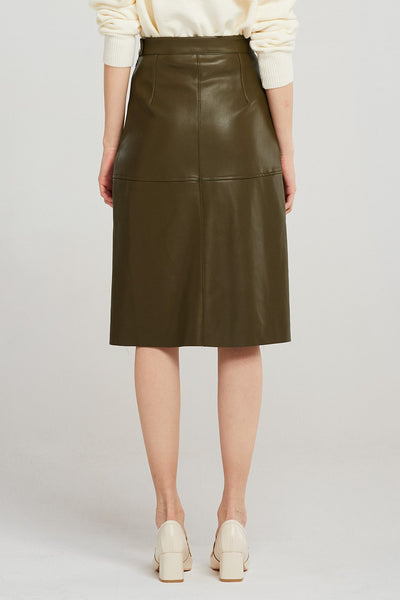 Freya Pleather Midi Skirt