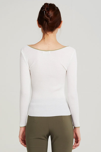 Julia Scoop Neck Rib Top