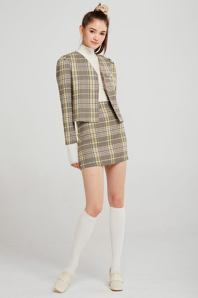 Evelyn Plaid 2-Piece Suit Set