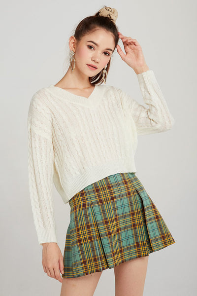 Joy Tartan Check Pleated Skirt