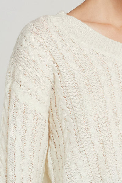 Ariel Cable-Knit Cropped Jumper