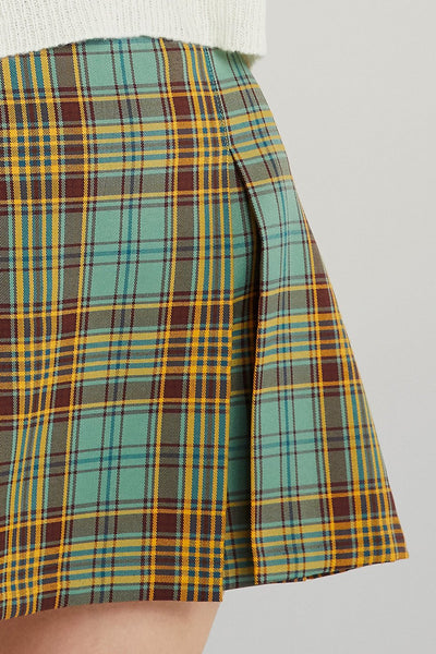 Joy Tartan Check Pleated Skirt