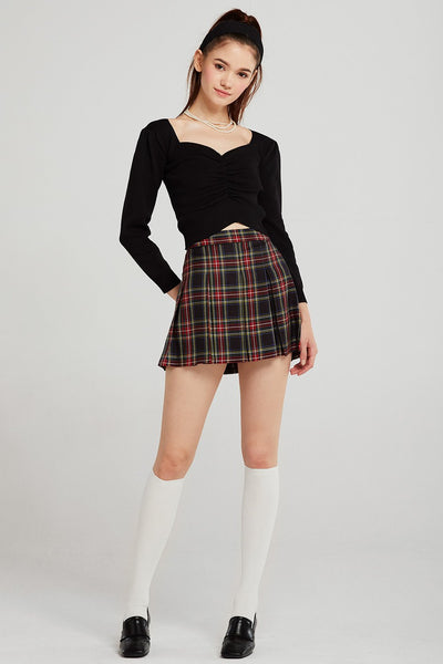 storets.com Mika Tartan Check Pleated Skirt